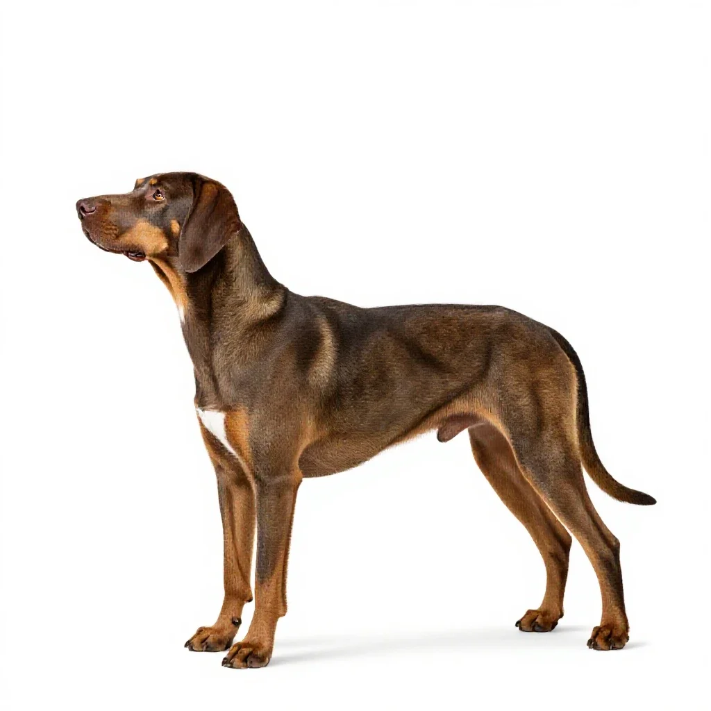 Sporting dog isolated on a white background