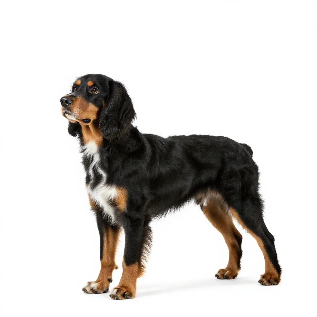 Springer spaniel isolated on a white background