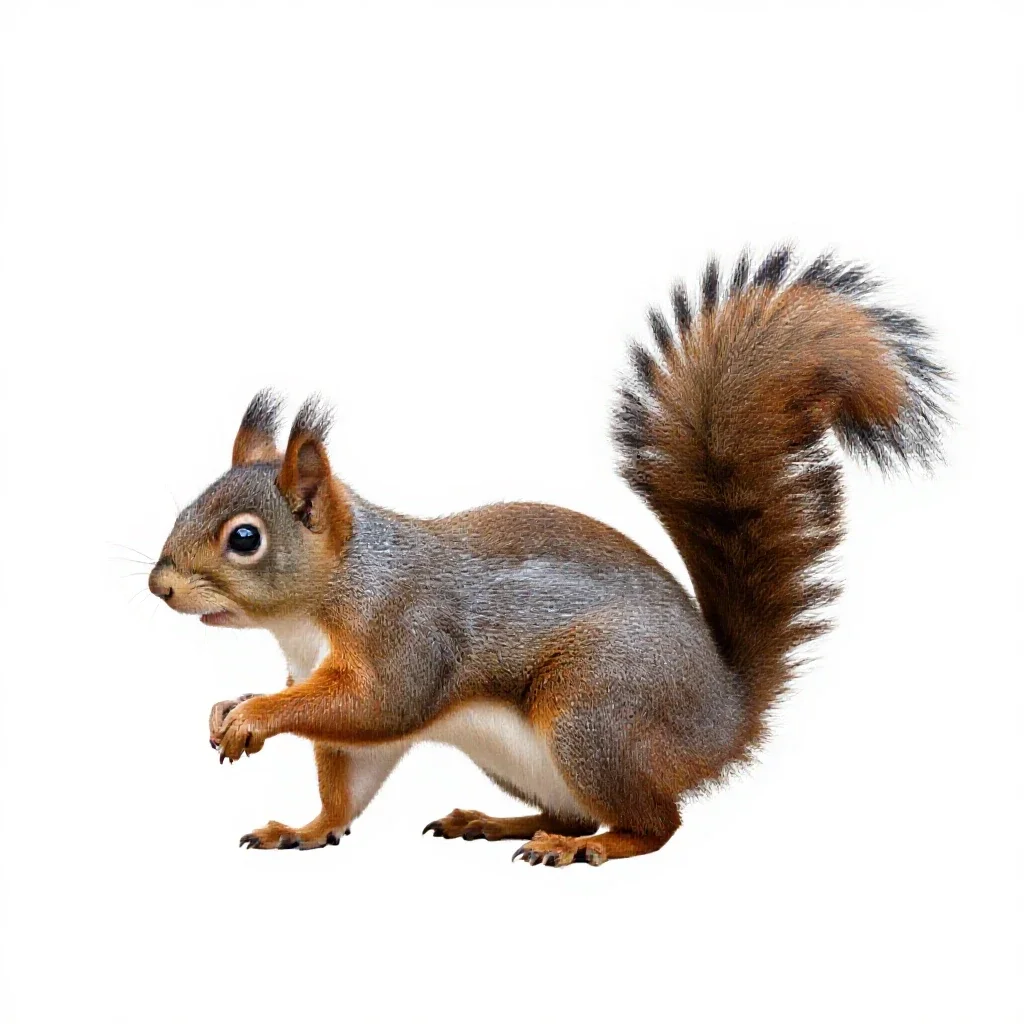 Squirrel isolated on a white background