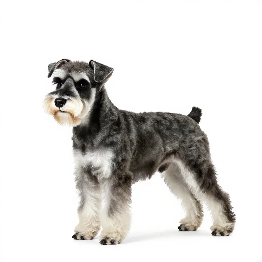 Standard schnauzer isolated on a white background