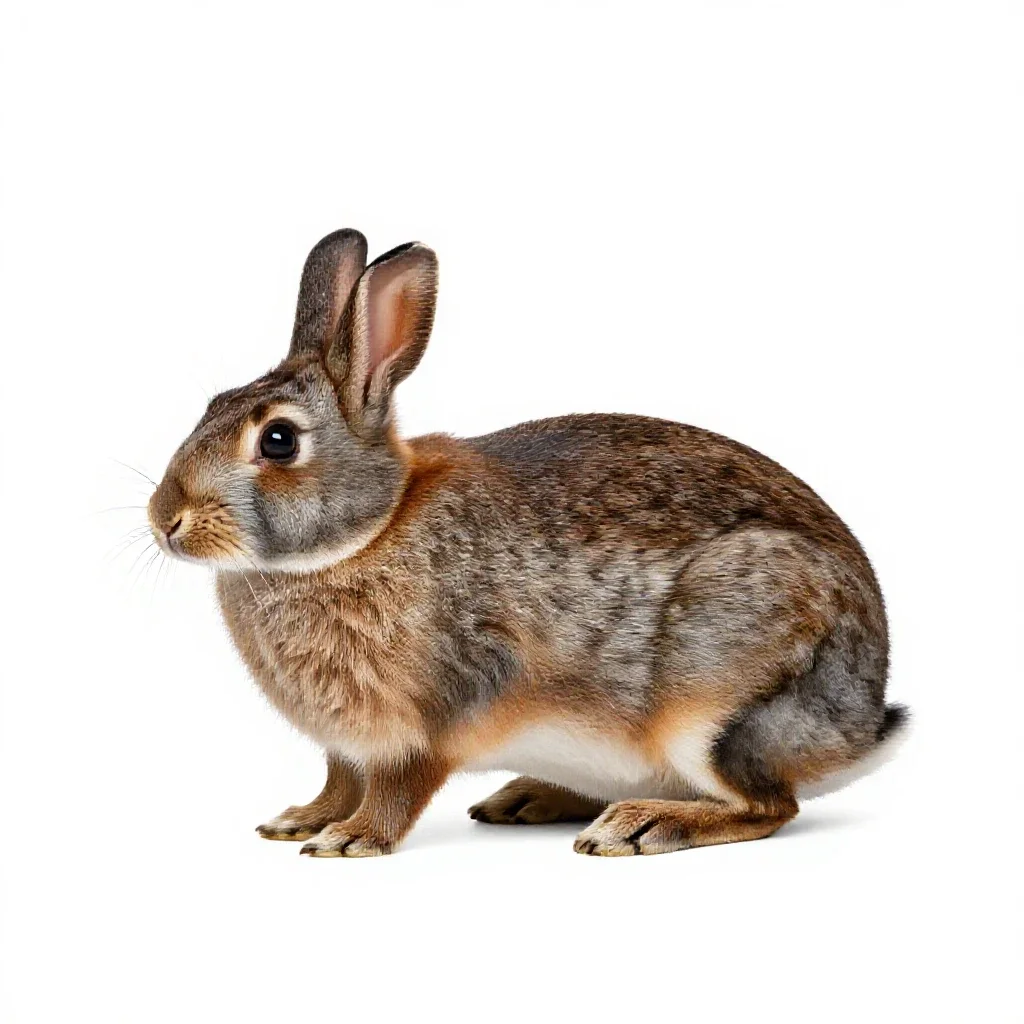 Swamp rabbit isolated on a white background