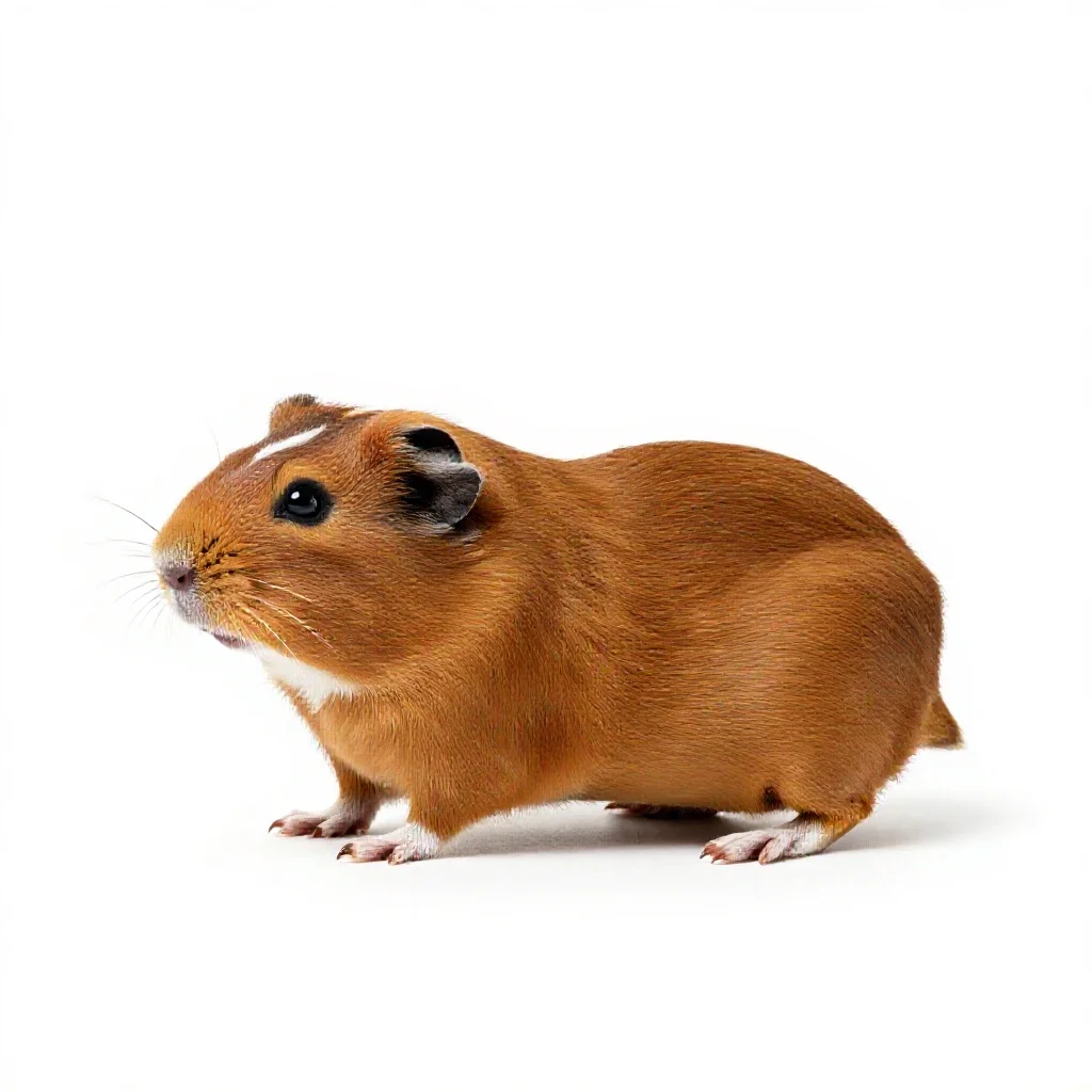 Tamarisk gerbil isolated on a white background