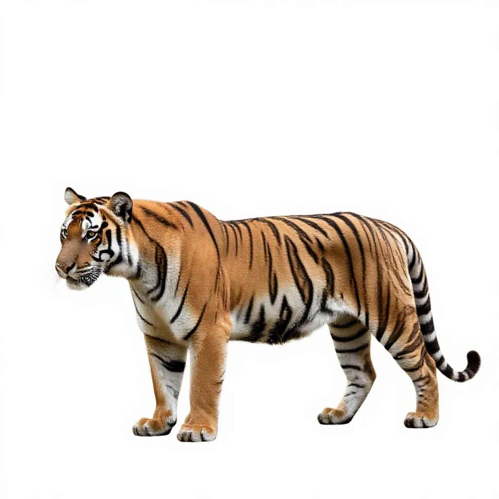 Tiger isolated on a white background