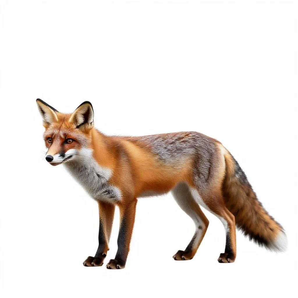 Vixen isolated on a white background