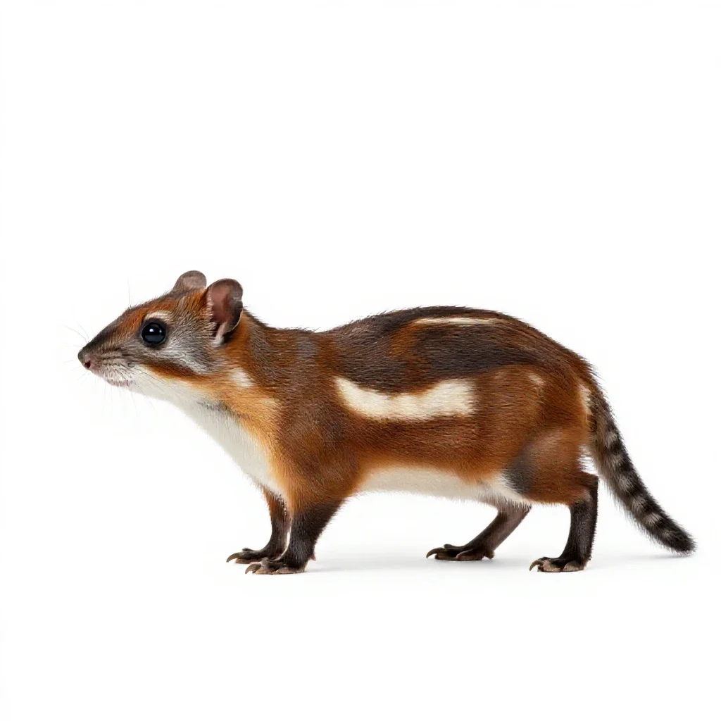 Vole isolated on a white background