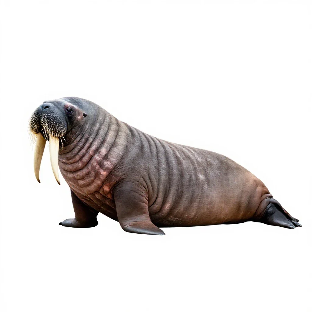 Walrus isolated on a white background