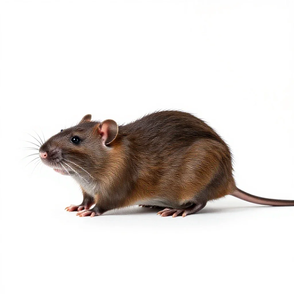 Water rat isolated on a white background