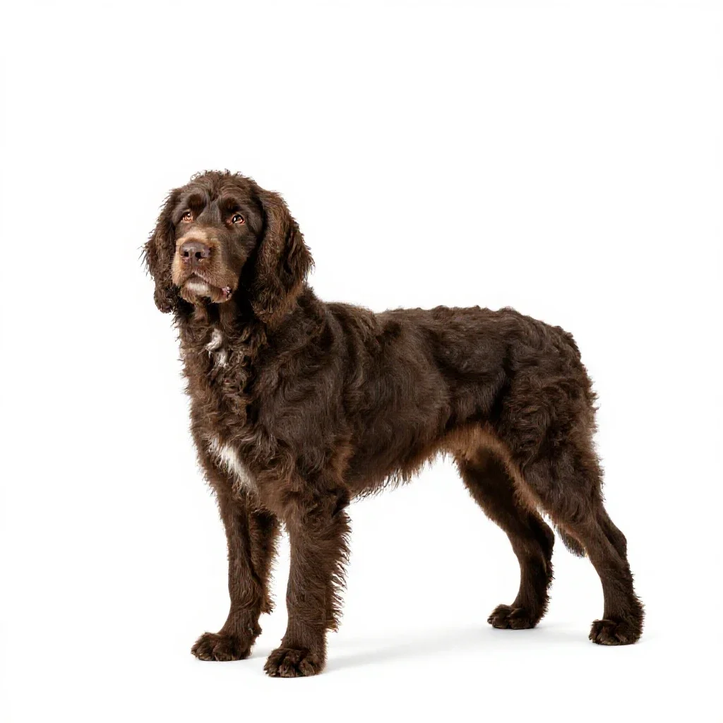 Water spaniel isolated on a white background