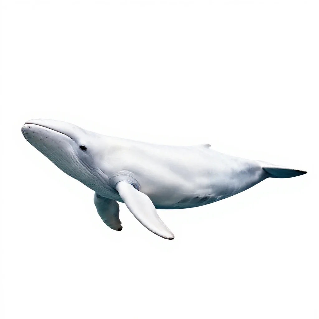 White whale isolated on a white background