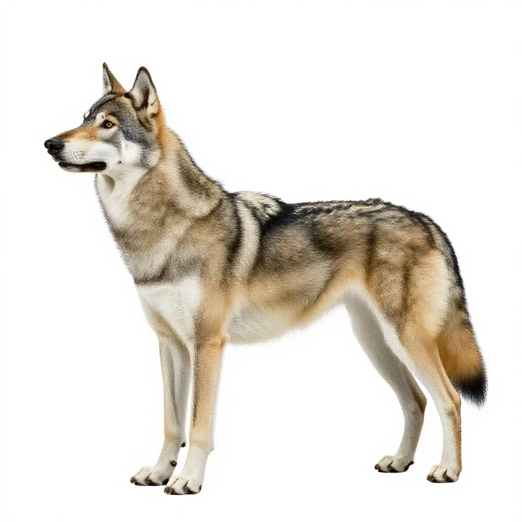 Wolfhound isolated on a white background