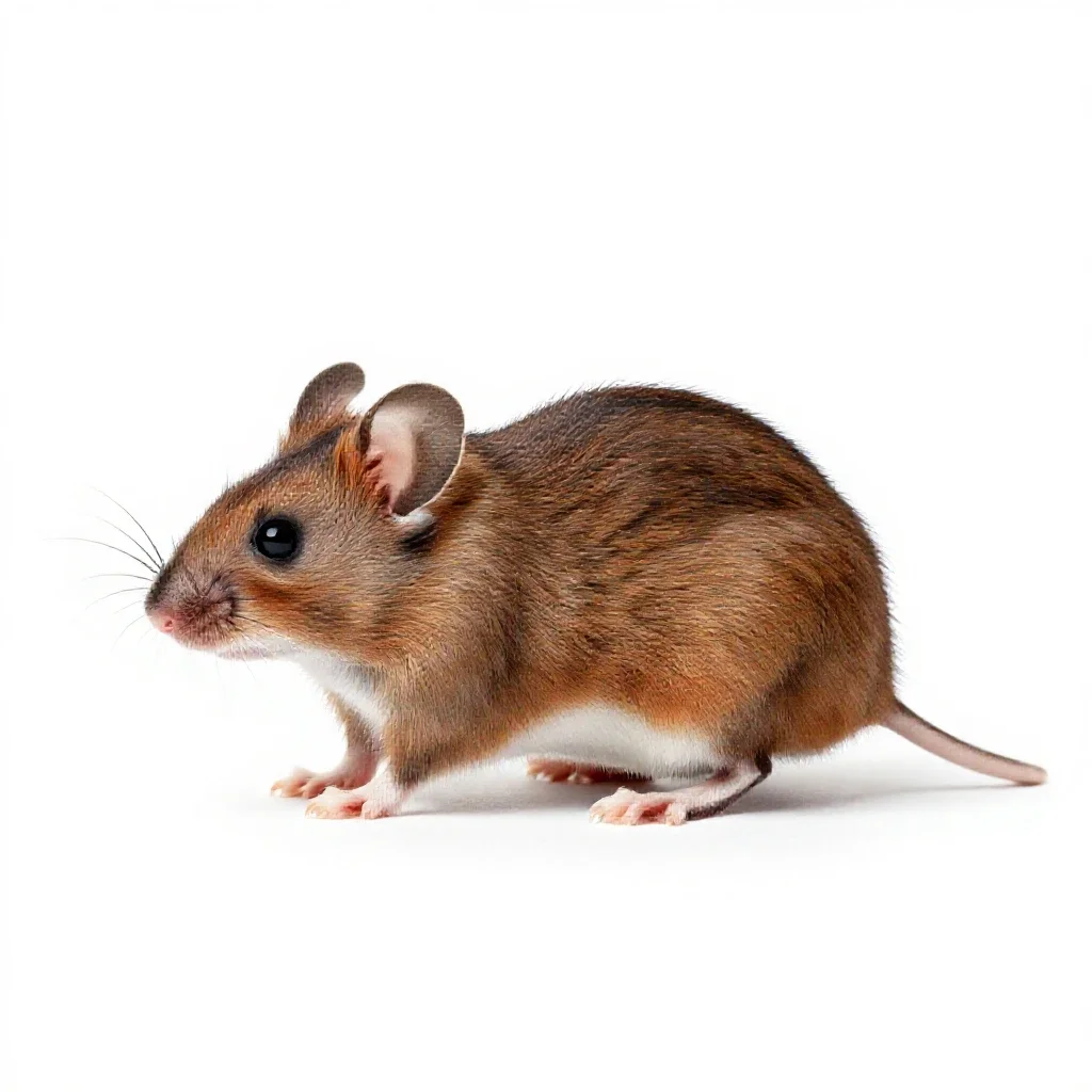 Wood mouse isolated on a white background