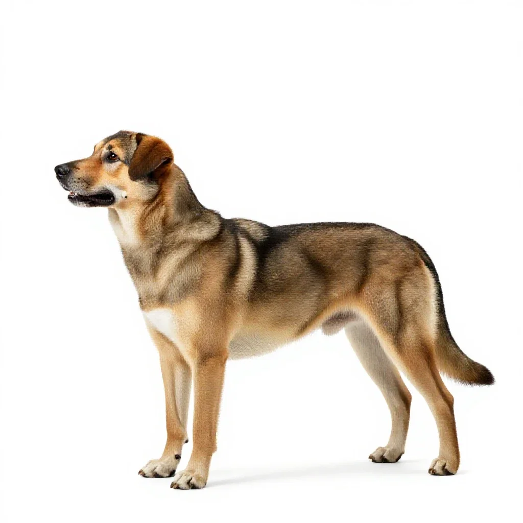 Working dog isolated on a white background