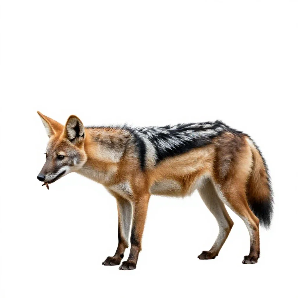 Aardwolf isolated on a white background
