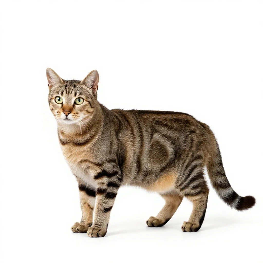 Alley cat isolated on a white background