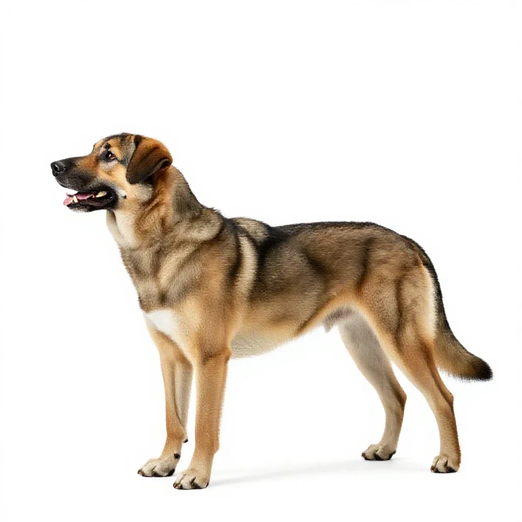 Attack dog isolated on a white background