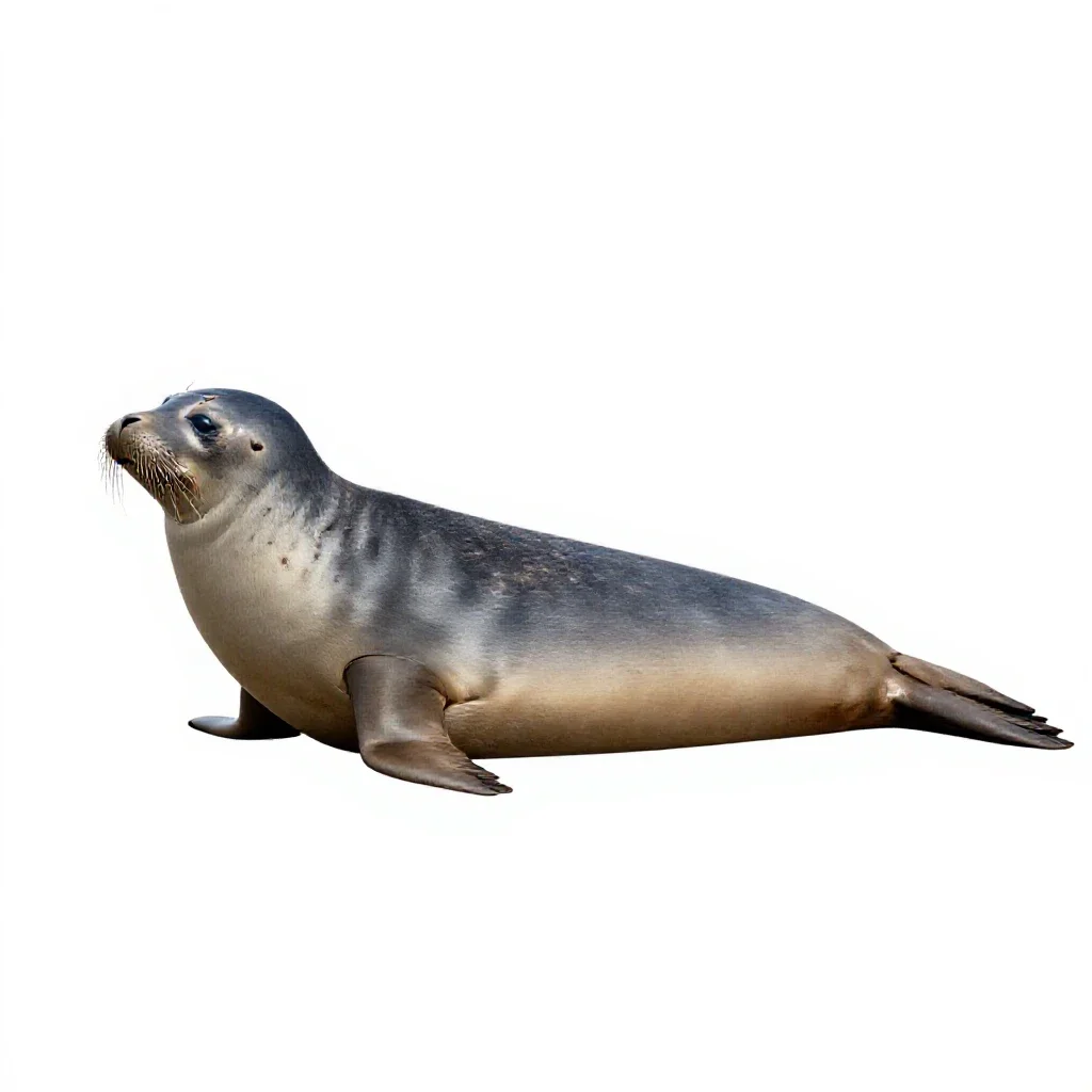 Elephant seal isolated on a white background