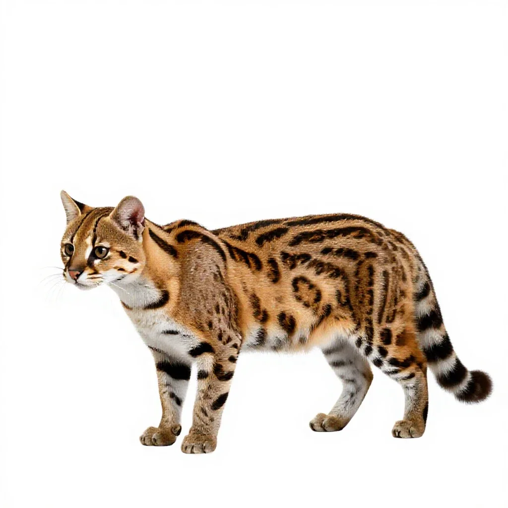 Ocelot isolated on a white background