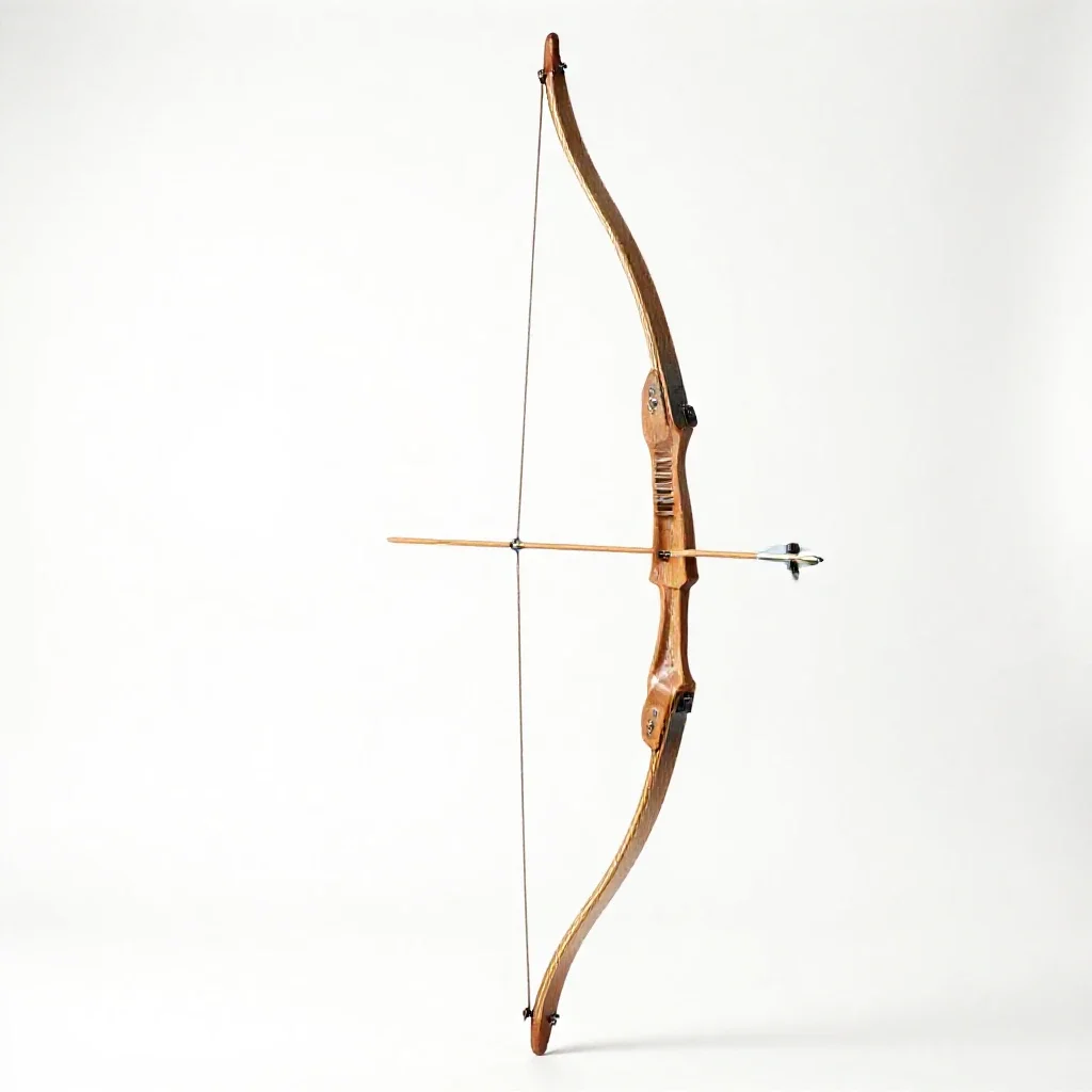 Bow and arrow isolated on a white background