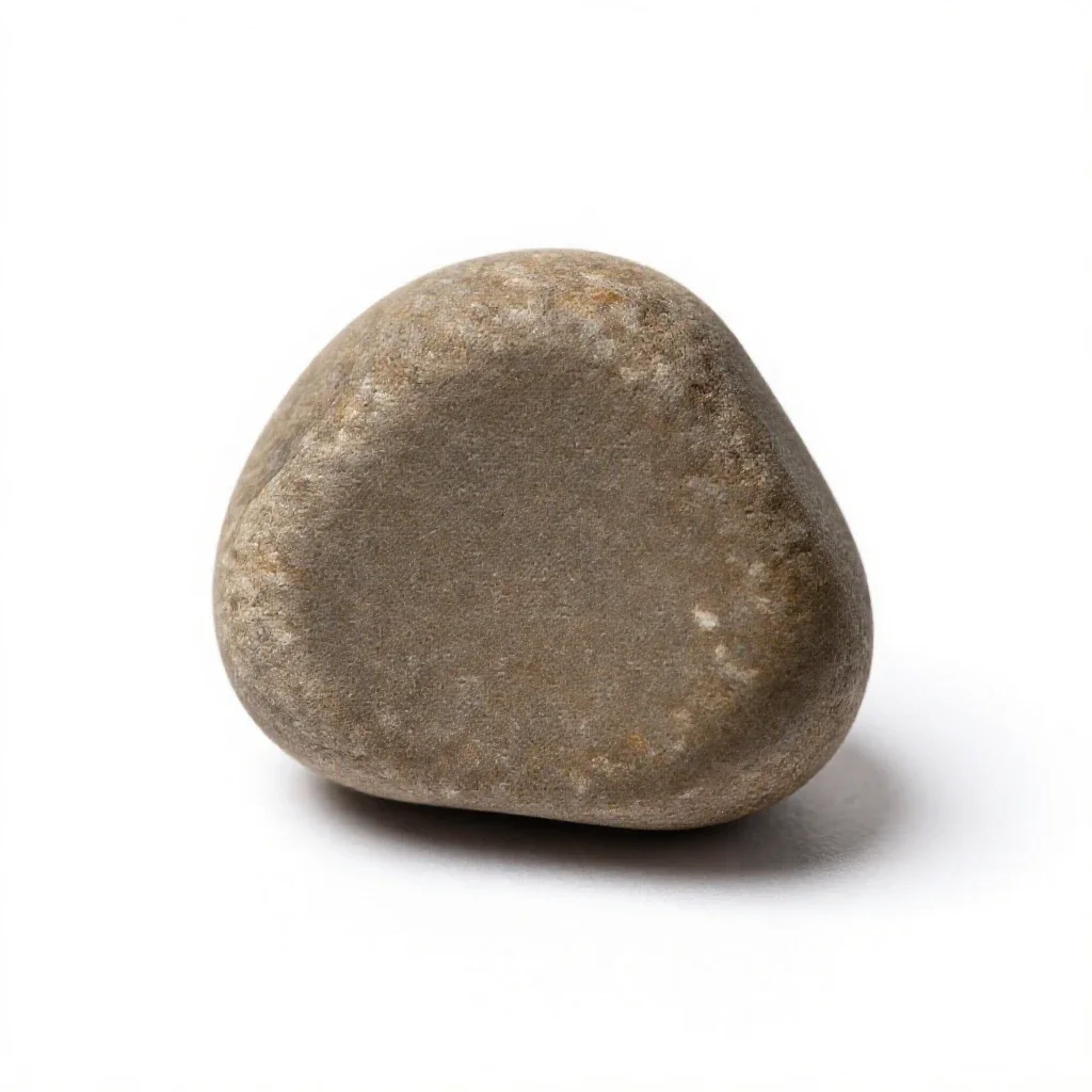 Brilliant pebble isolated on a white background