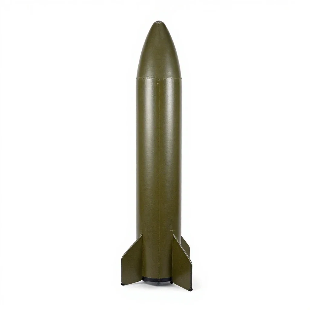 Guided missile isolated on a white background