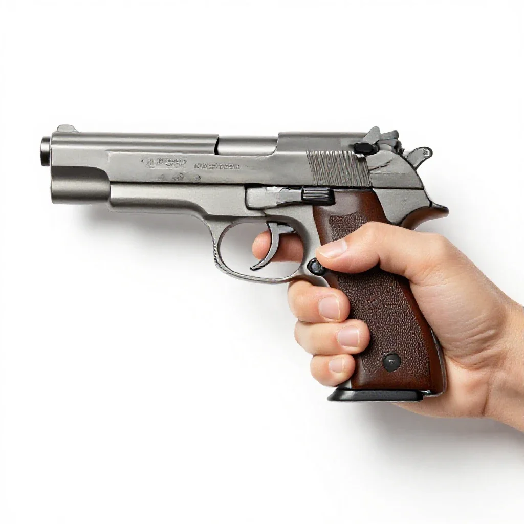 Pistol isolated on a white background