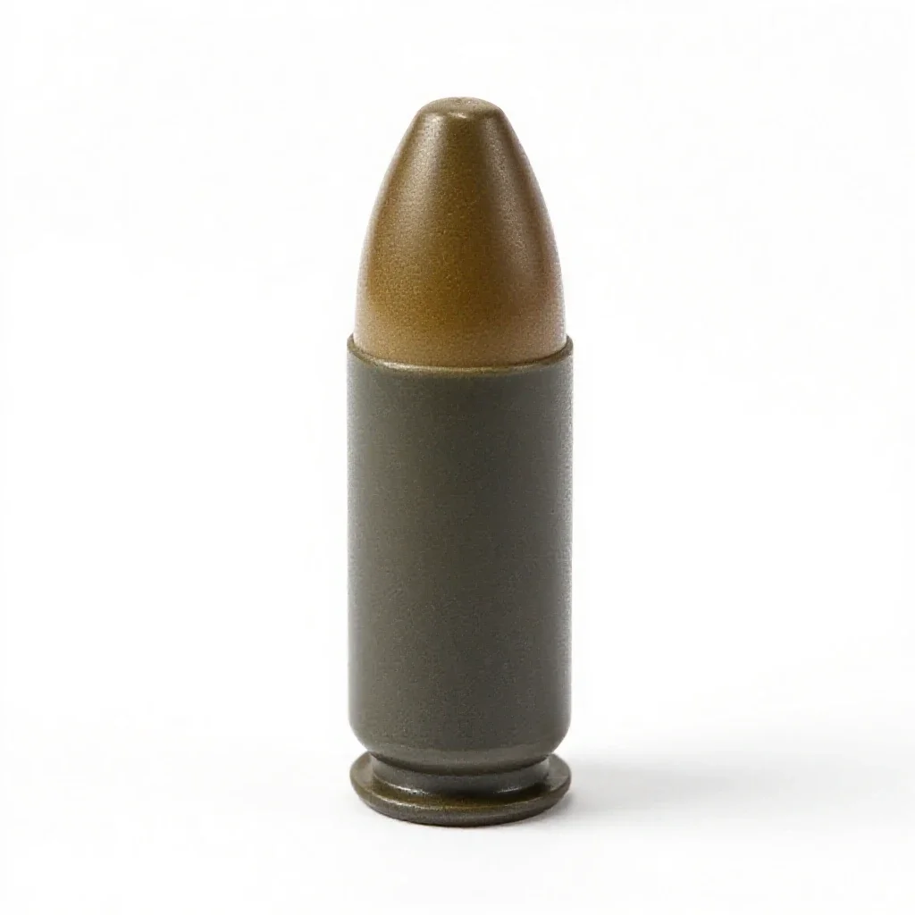 Rubber bullet isolated on a white background