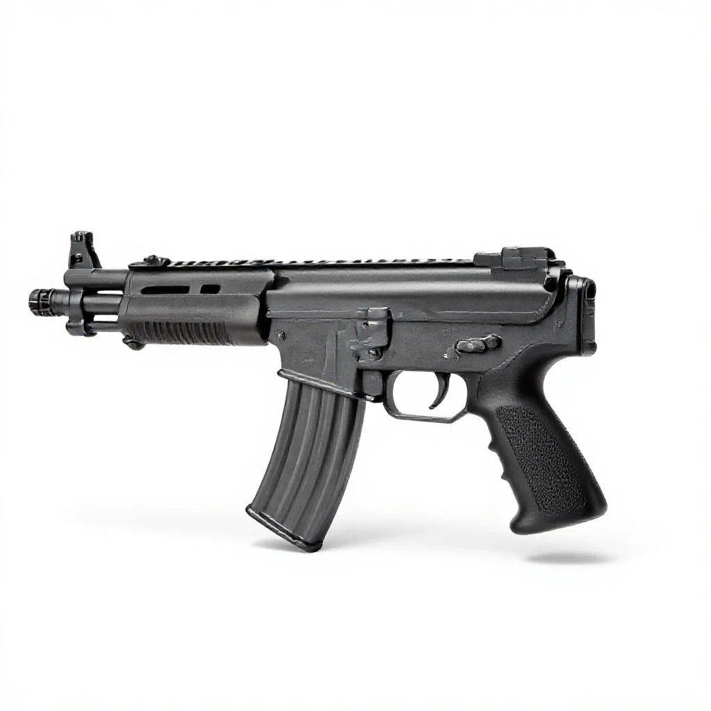 Submachine gun isolated on a white background