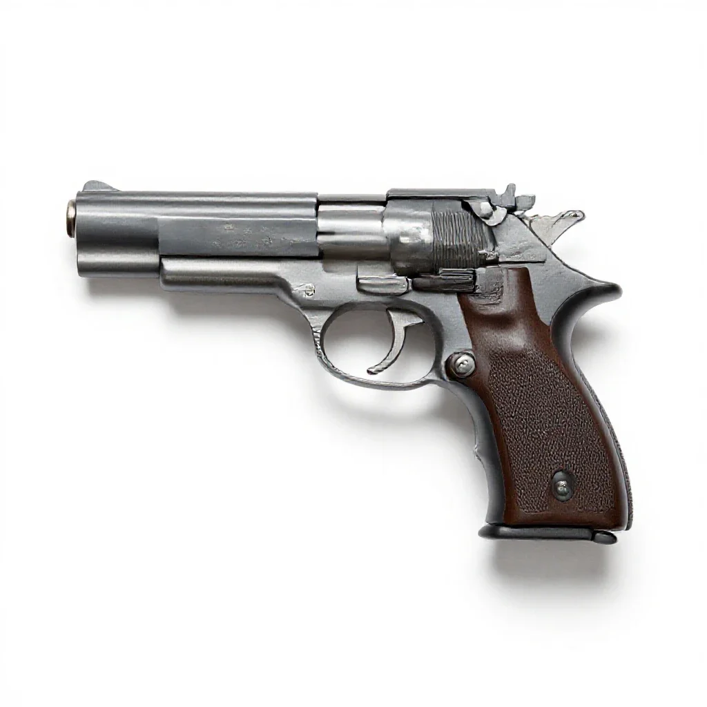 Twenty-two pistol isolated on a white background