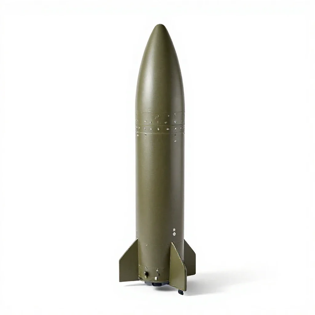 Antiballistic missile isolated on a white background