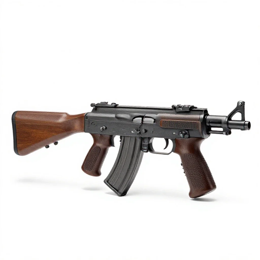 Automatic firearm isolated on a white background