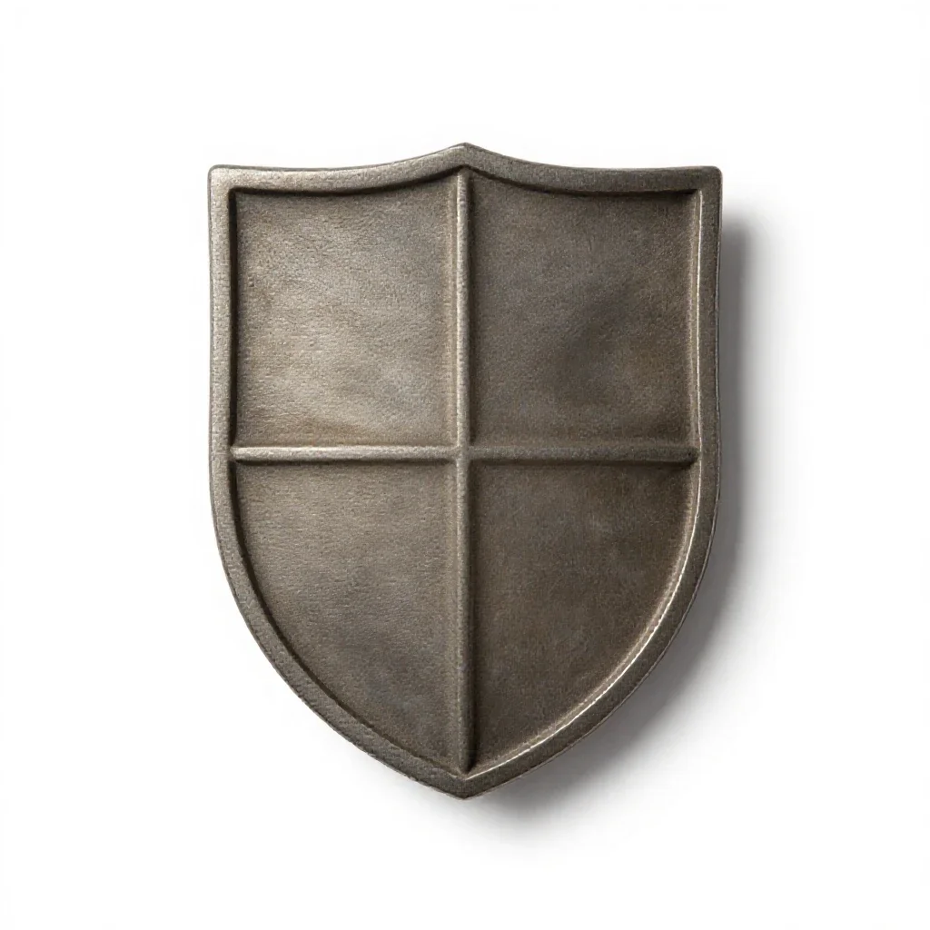 Escutcheon isolated on a white background