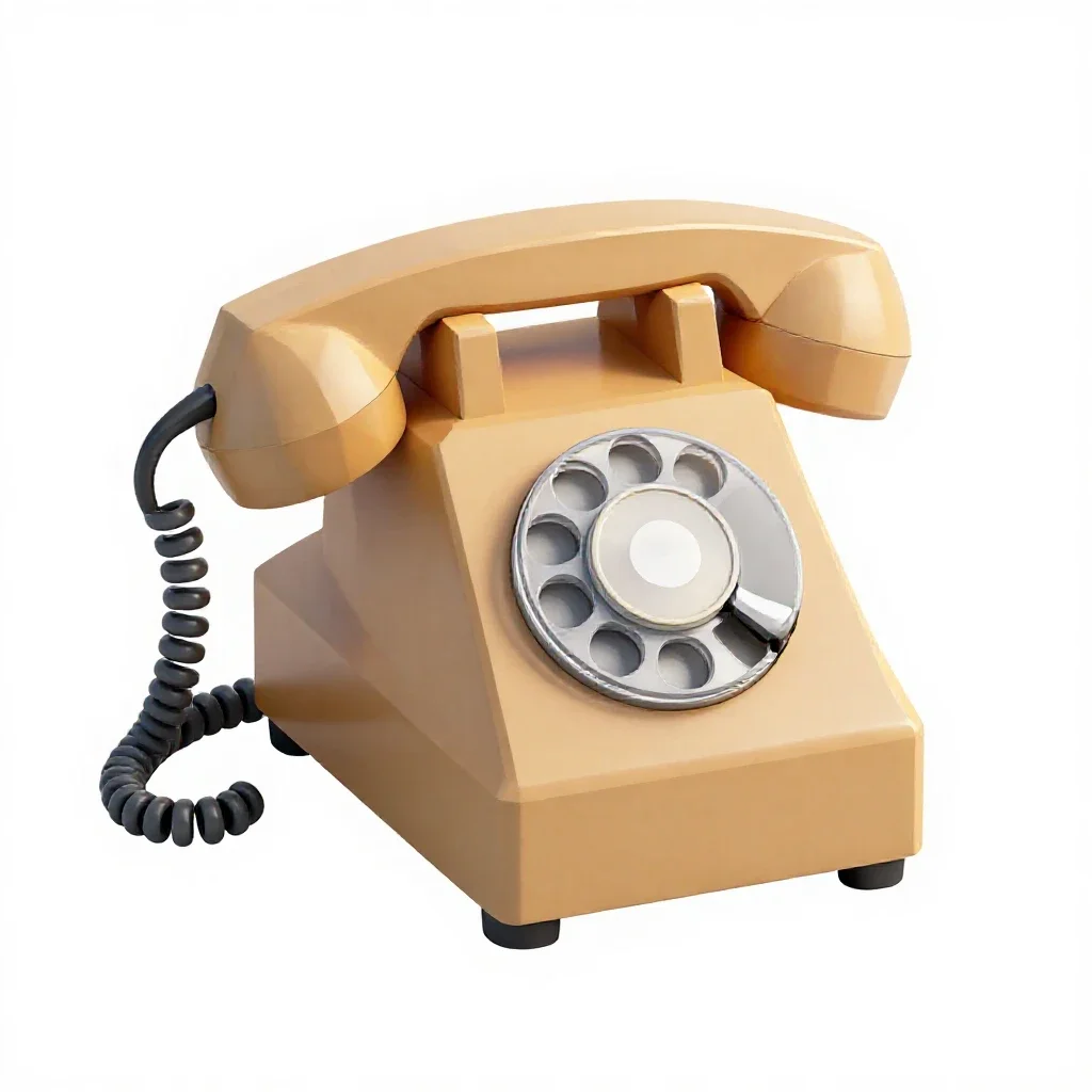 Rotary telephone switchboard isolated on a white background