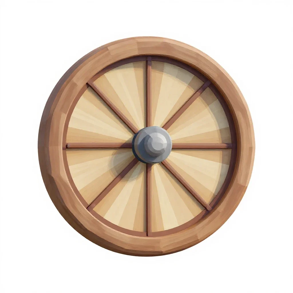 Spinning wheel isolated on a white background