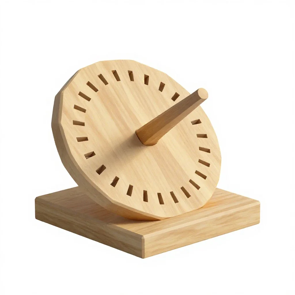 Sundial isolated on a white background