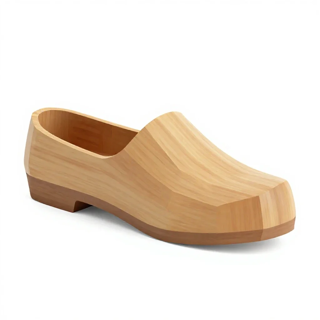 Wooden shoe last isolated on a white background