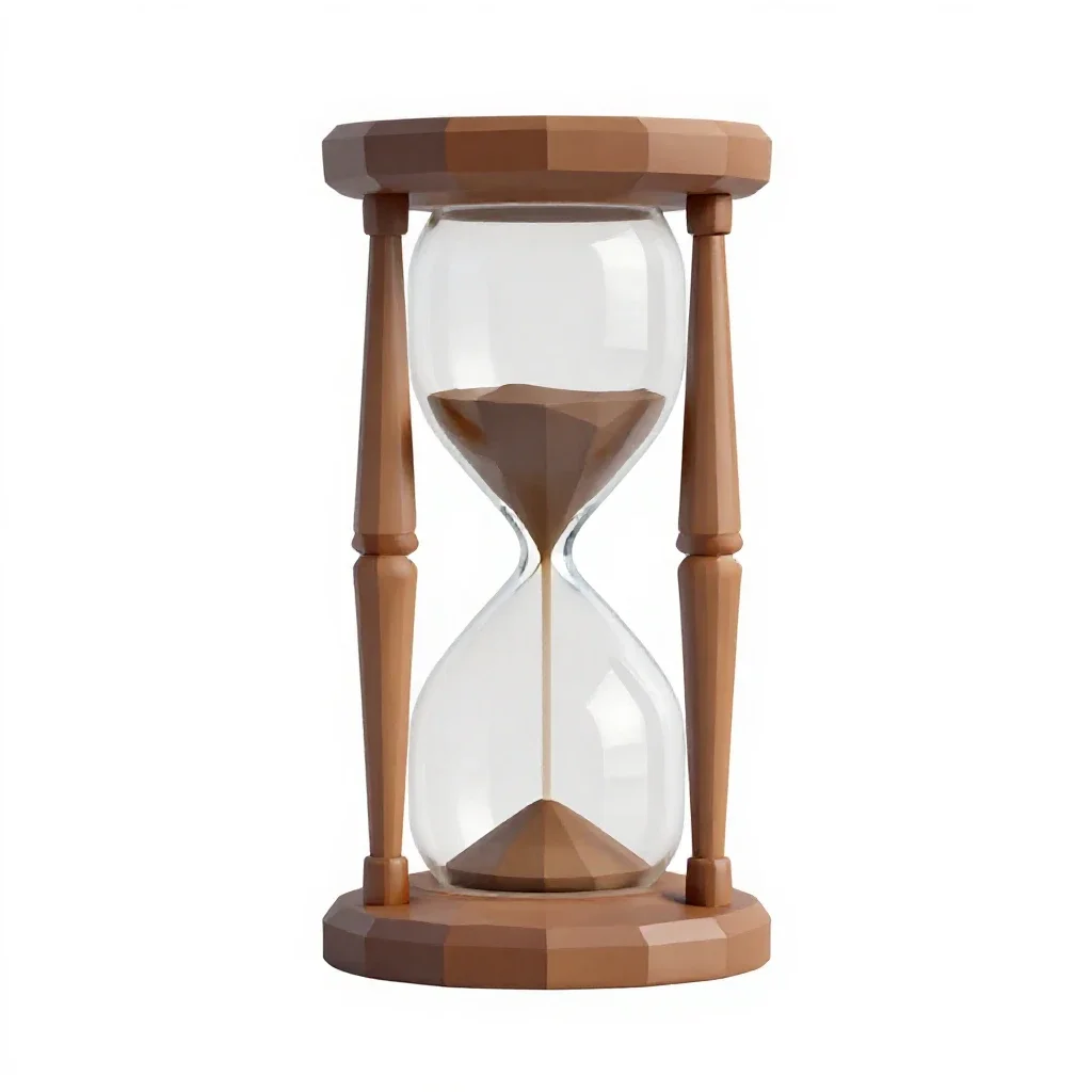Hourglass isolated on a white background