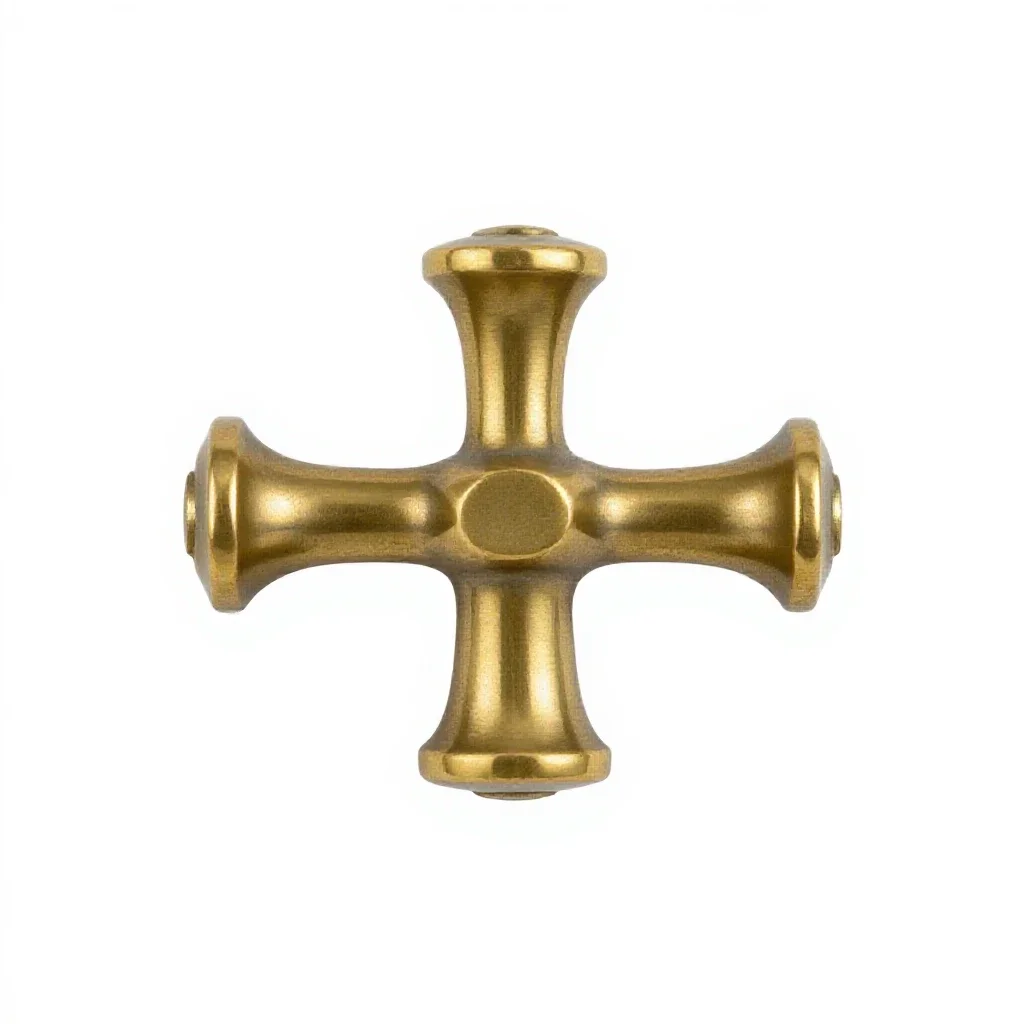 Brass door knocker isolated on a white background