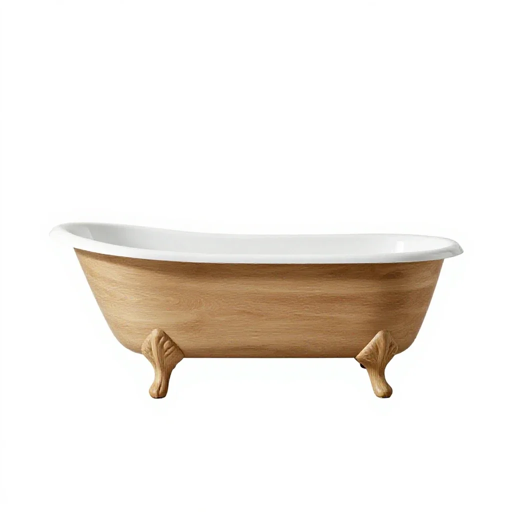Claw-foot bathtub isolated on a white background
