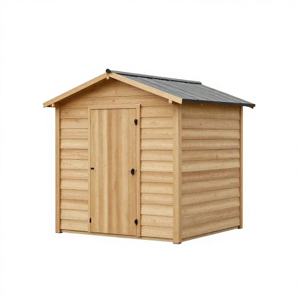 Garden shed isolated on a white background