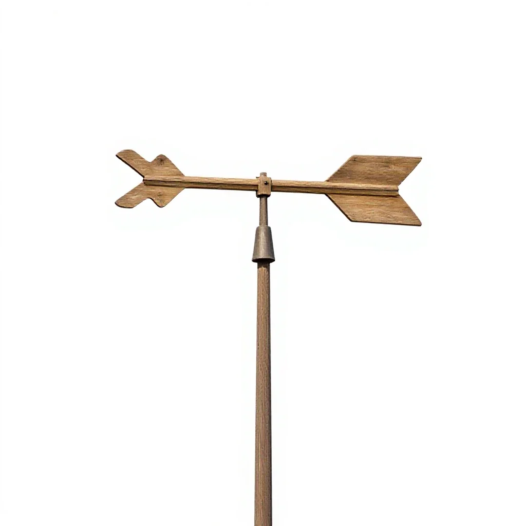 Weather vane isolated on a white background
