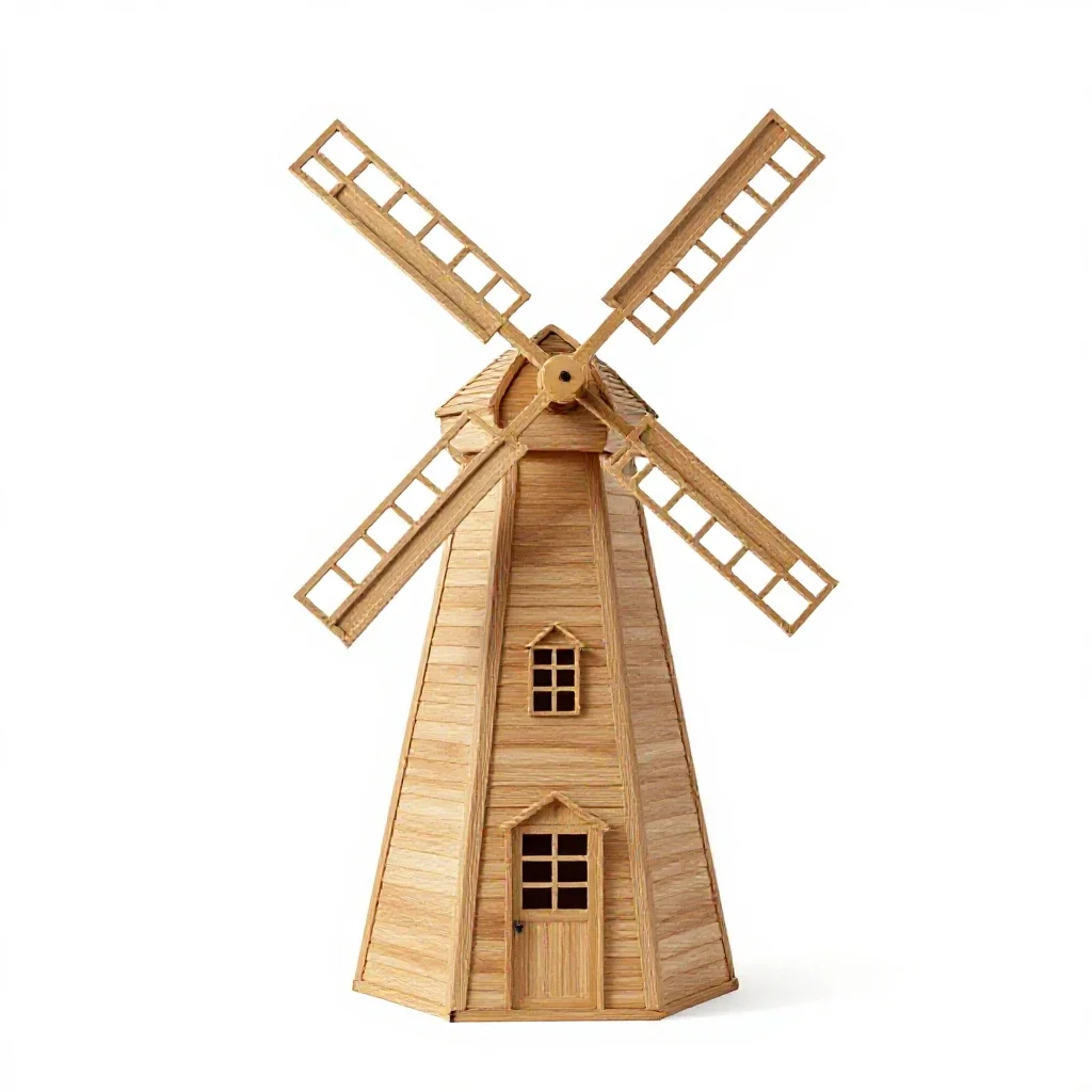 Windmill model isolated on a white background