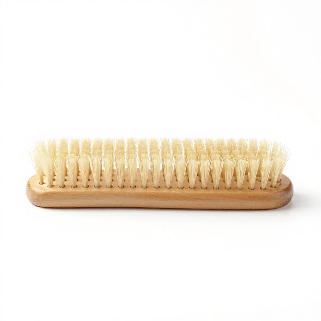 Boar bristle hairbrush isolated on a white background