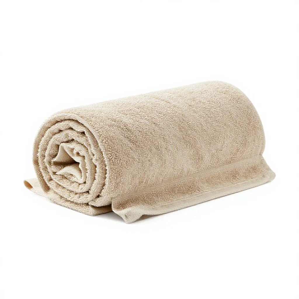 Hot towel rolled isolated on a white background