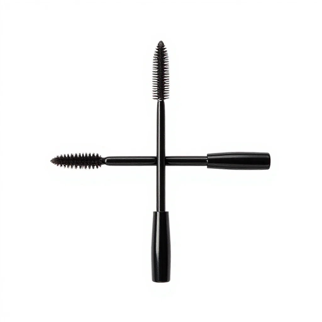 Mascara wand isolated on a white background