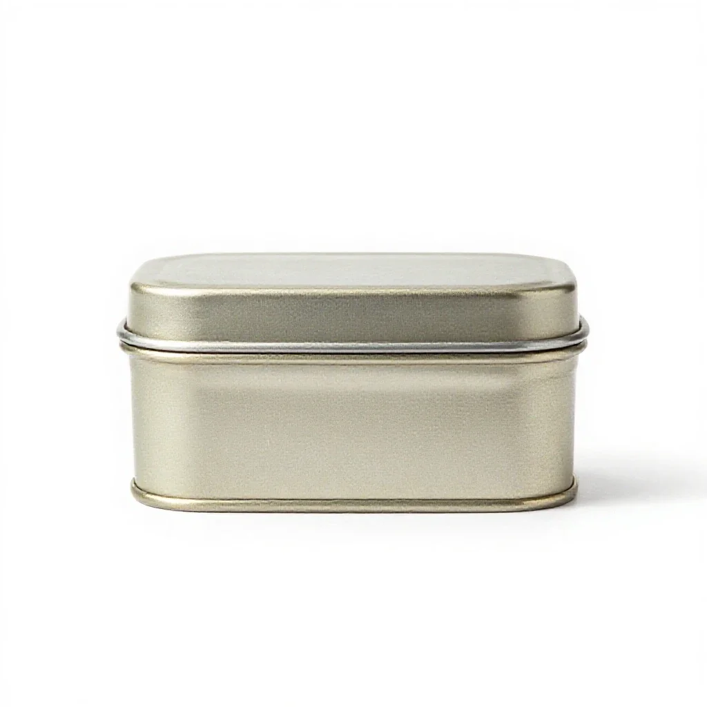 Solid perfume tin isolated on a white background