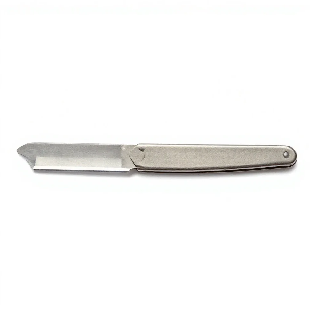 Straight razor open isolated on a white background