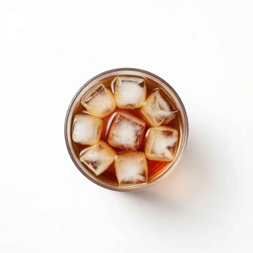 Cold brew over ice isolated on a white background