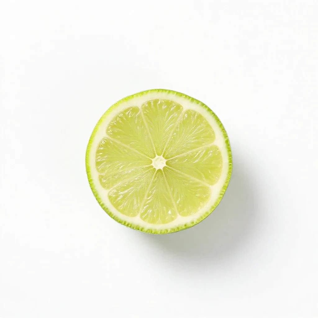 Ginger beer with lime isolated on a white background