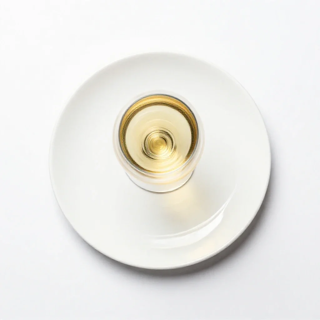 Glass of natural orange wine isolated on a white background