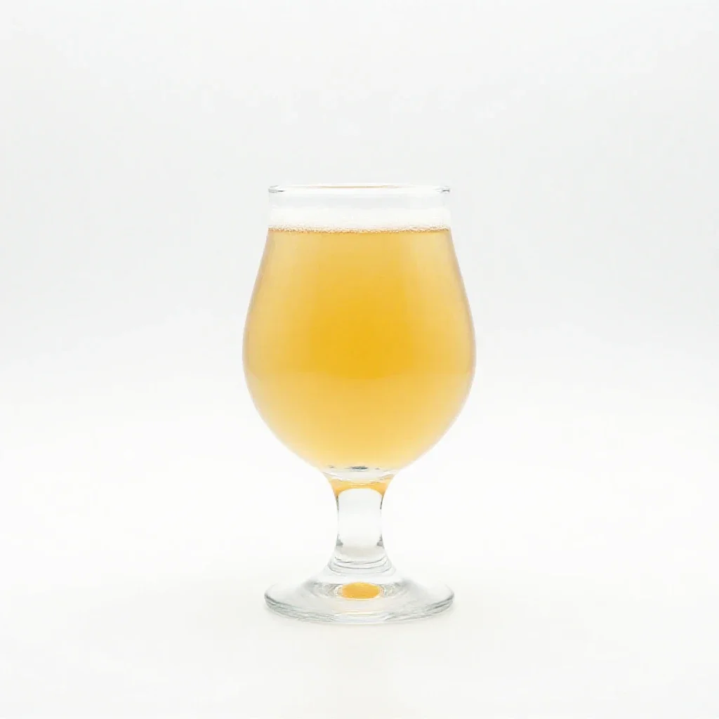 Hazy pale ale in a tulip glass isolated on a white background